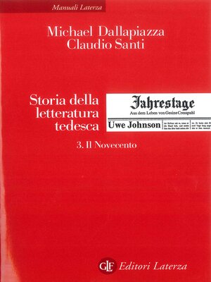 cover image of Storia della letteratura tedesca. 3. Il Novecento